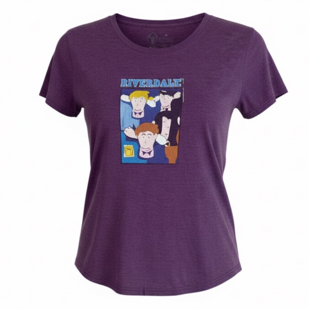 Cows Riverdairy Riverdale’ Parody Purple Graphic Tee Crewneck Short Sleeve XL